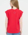 Light Weight Sweatshirting Sleeveless Easy Top