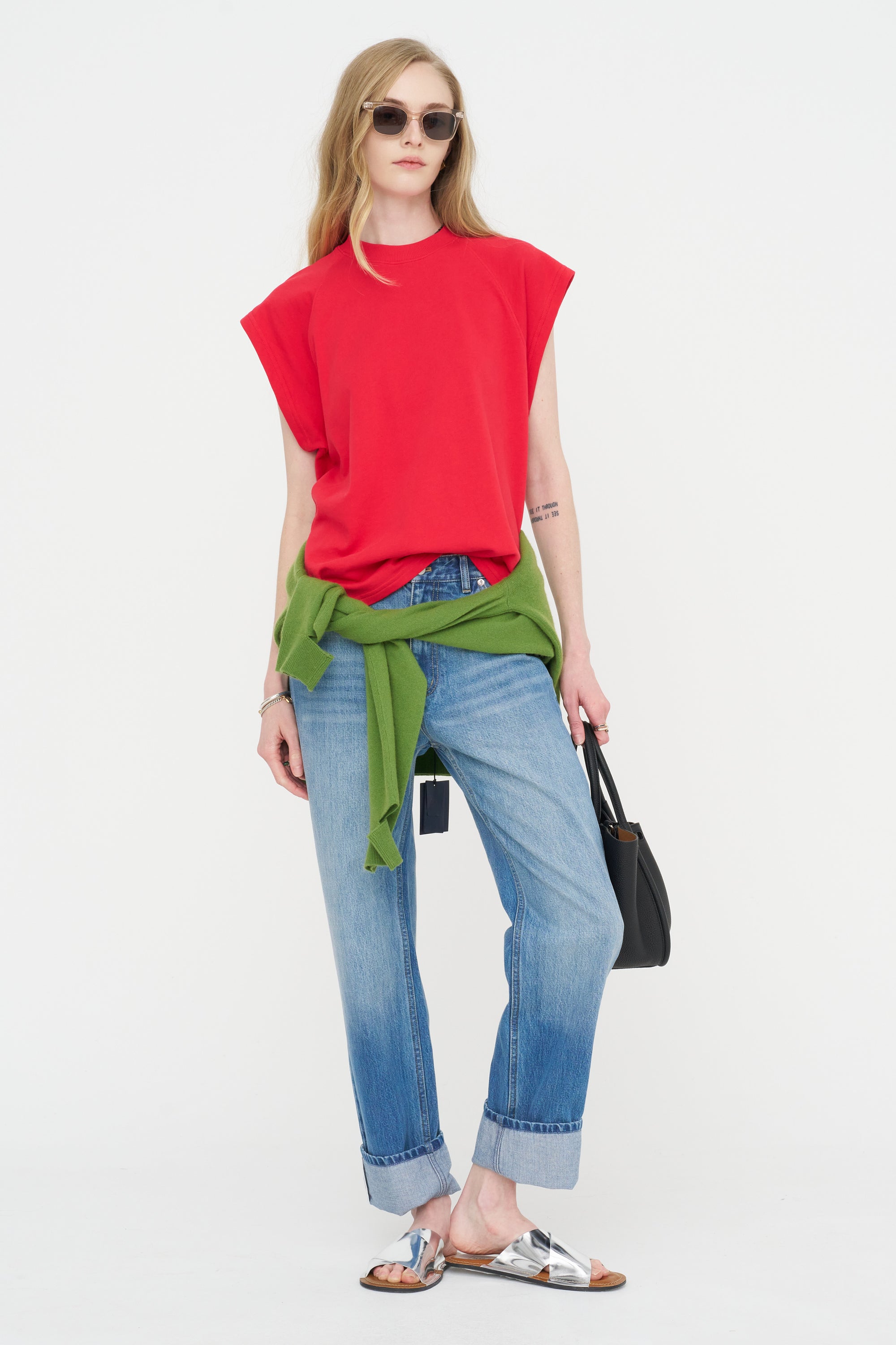 Light Weight Sweatshirting Sleeveless Easy Top