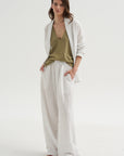 Crinkle Stripe Suiting Shawl Collar Jacket, Ivory Multi