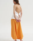 Eco Poplin Strappy Open Back Top, White
