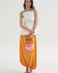 Eco Poplin Strappy Open Back Top, White