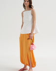 Eco Poplin Strappy Open Back Top, White
