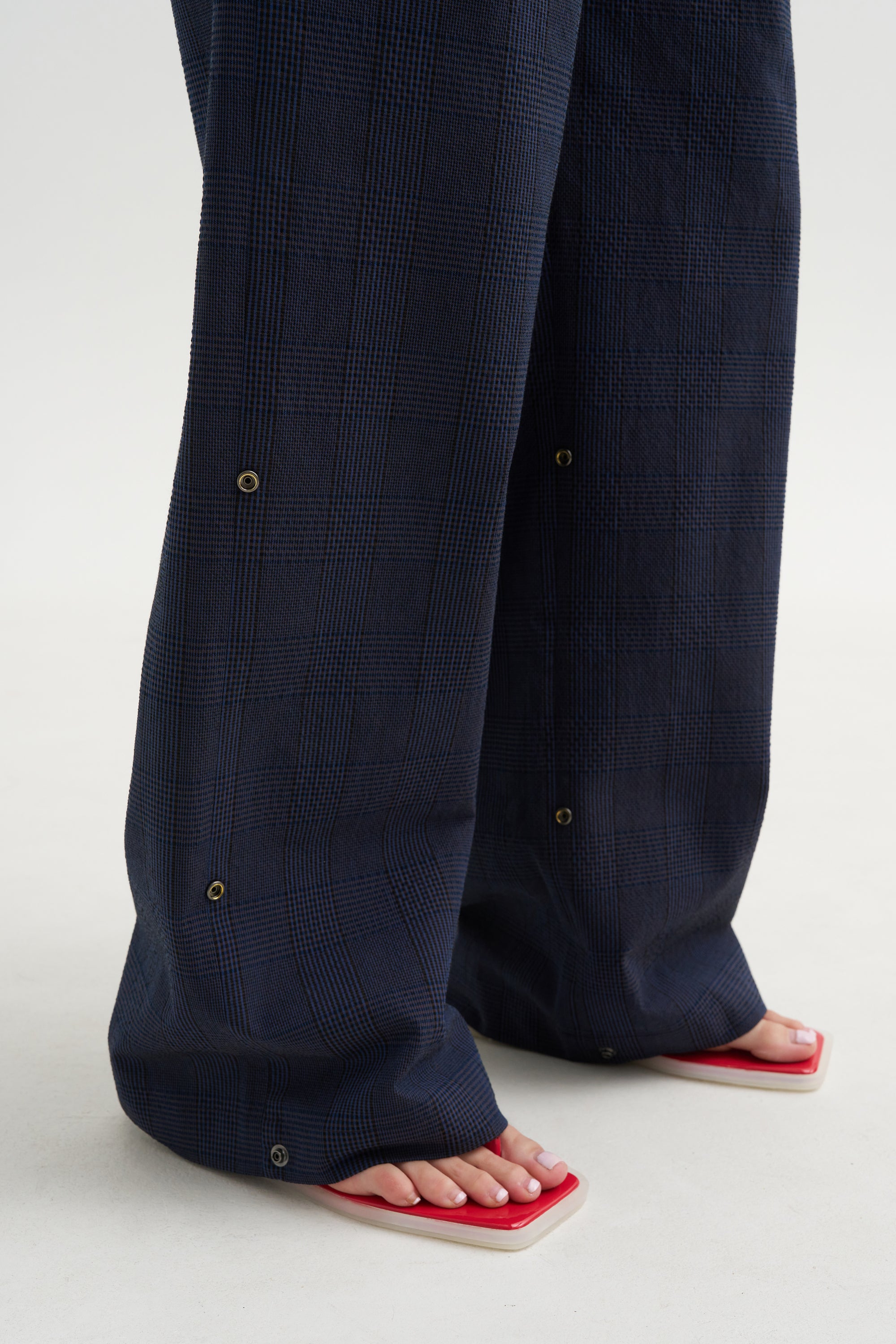 Menswear Crepon Stella Full Length Pant, Navy Multi