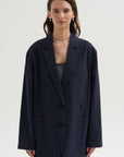 Menswear Crepon Liam Blazer, Navy Multi