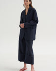 Menswear Crepon Liam Blazer, Navy Multi