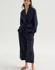 Menswear Crepon Liam Blazer, Navy Multi