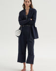 Menswear Crepon Liam Blazer, Navy Multi