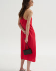 Summer Slip Wrap Dress, Faded Red