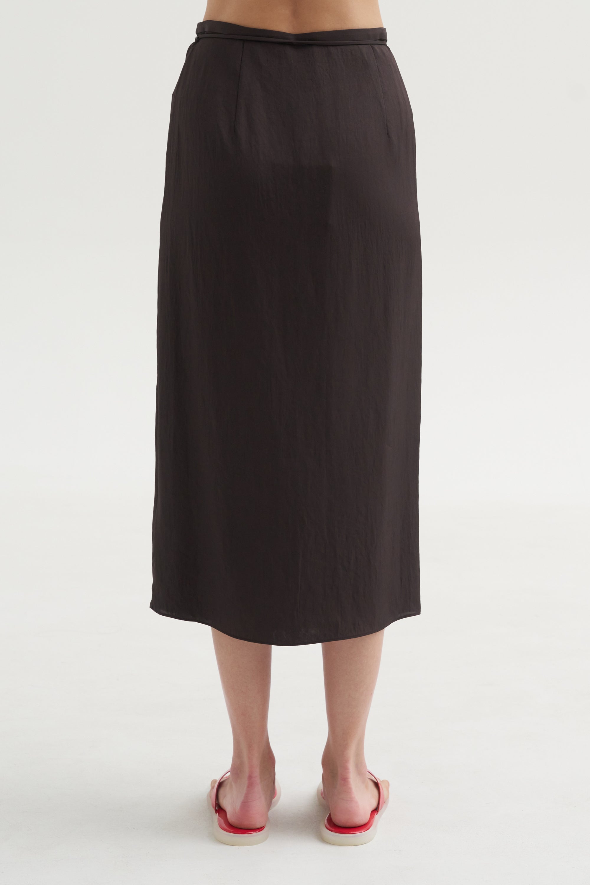 Summer Slip Wrap Skirt, Brown