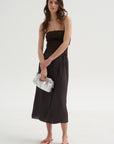 Summer Slip Wrap Skirt, Brown