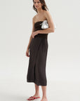 Summer Slip Wrap Skirt, Brown