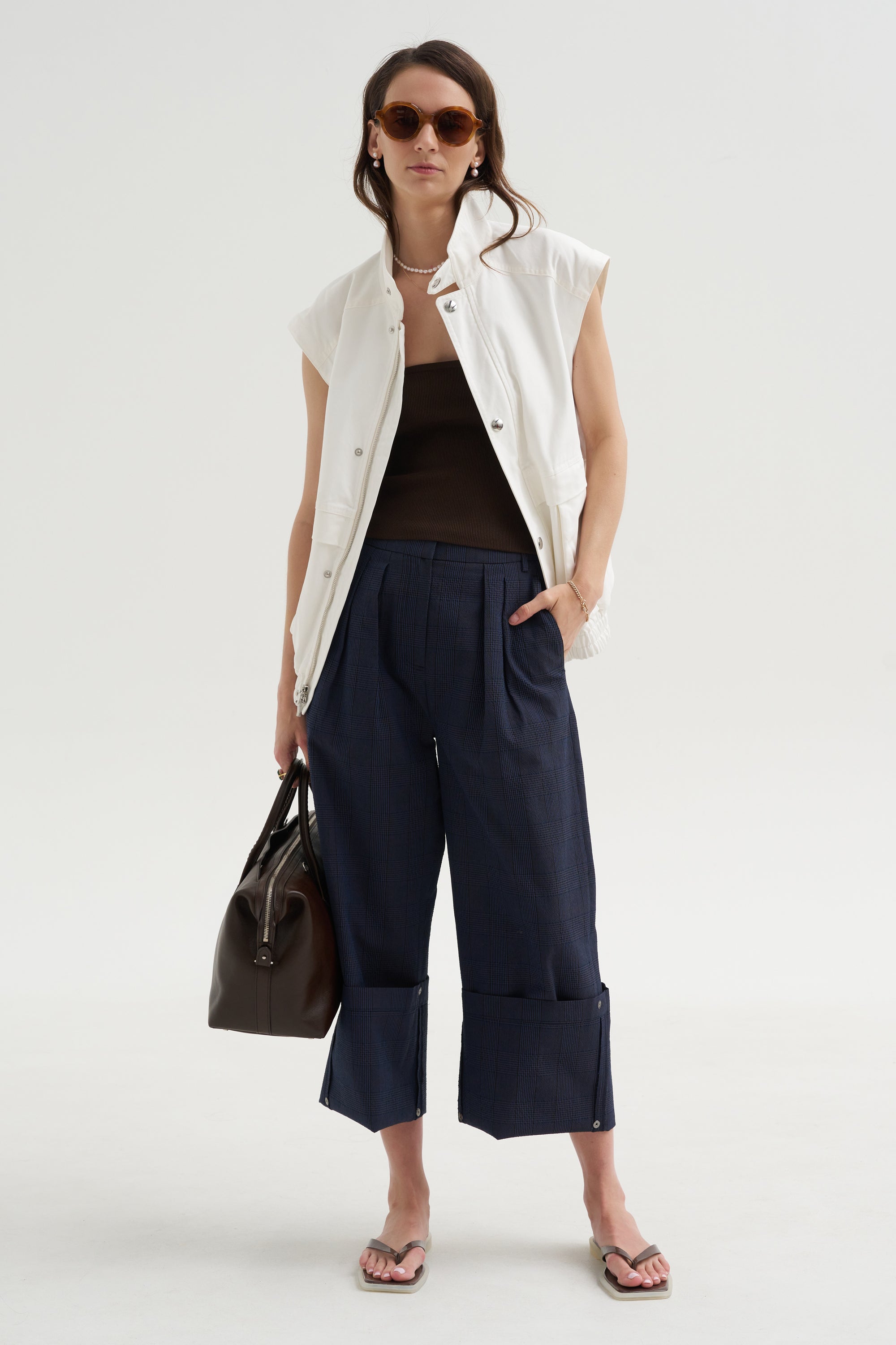 Ribbed Sweater Tube Top, Hickory Brown