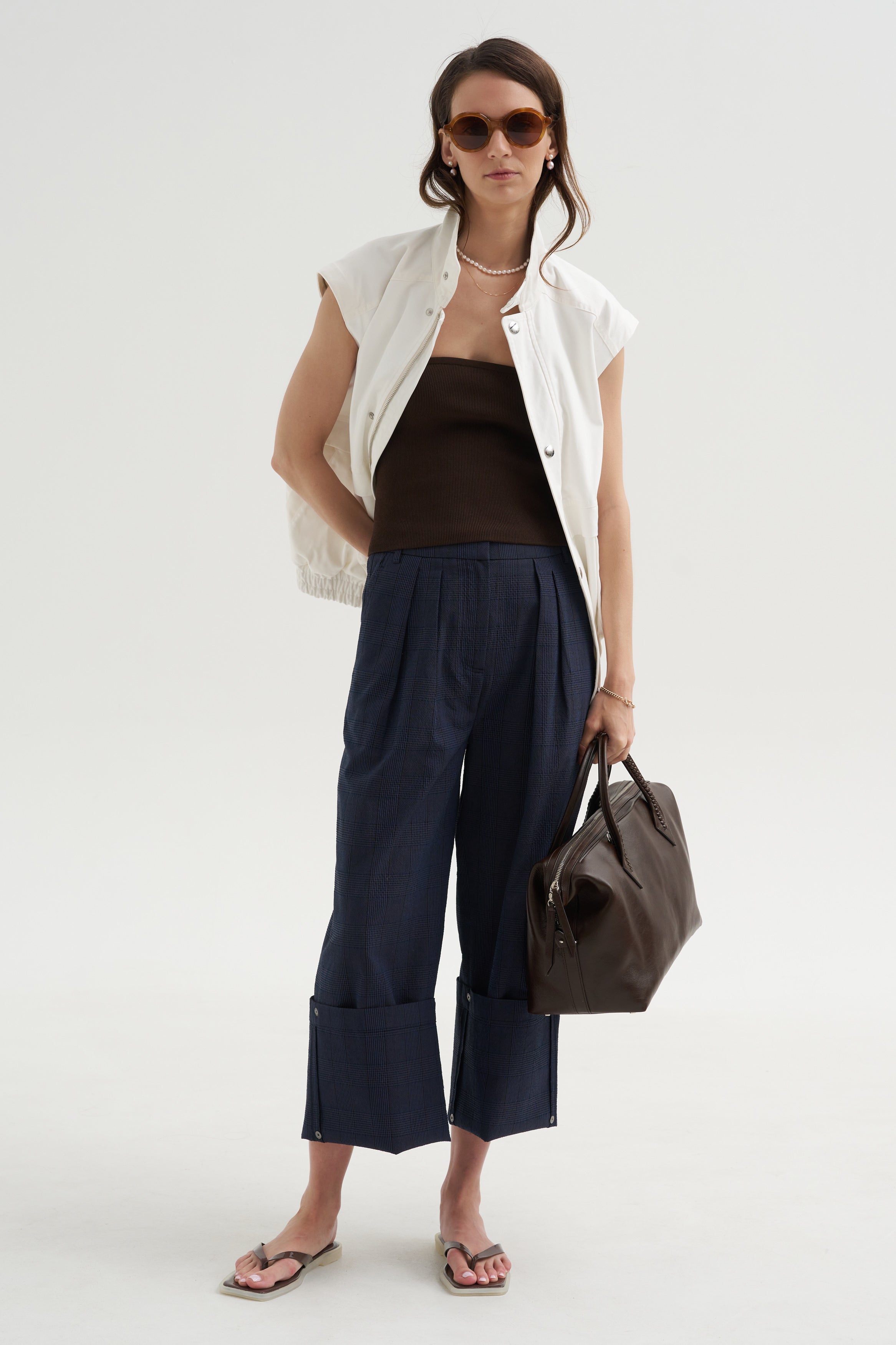 Ribbed Sweater Tube Top, Hickory Brown – Kick Pleat