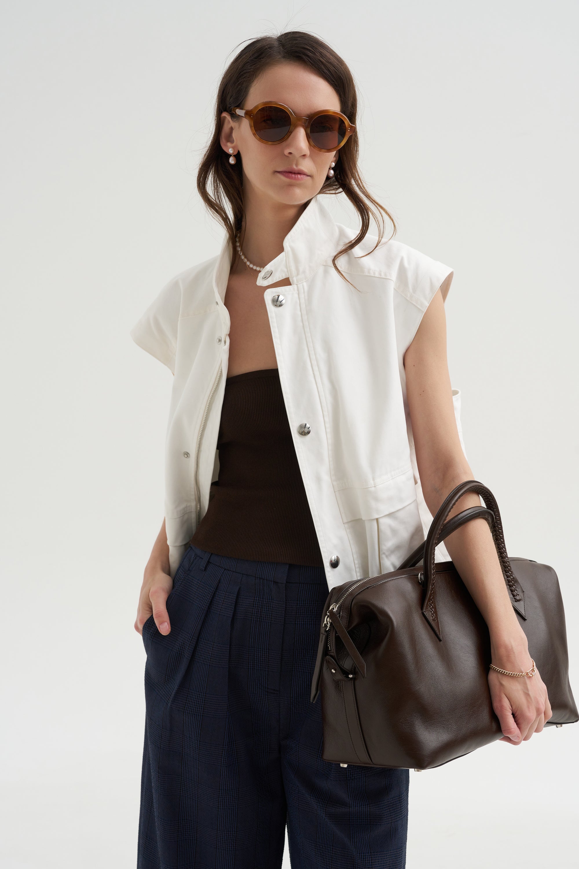 Ribbed Sweater Tube Top, Hickory Brown