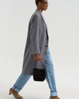 Menswear Tech Twill Tailored Coat, Grey Multi