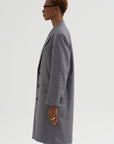 Menswear Tech Twill Tailored Coat, Grey Multi