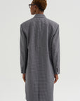Menswear Tech Twill Tailored Coat, Grey Multi