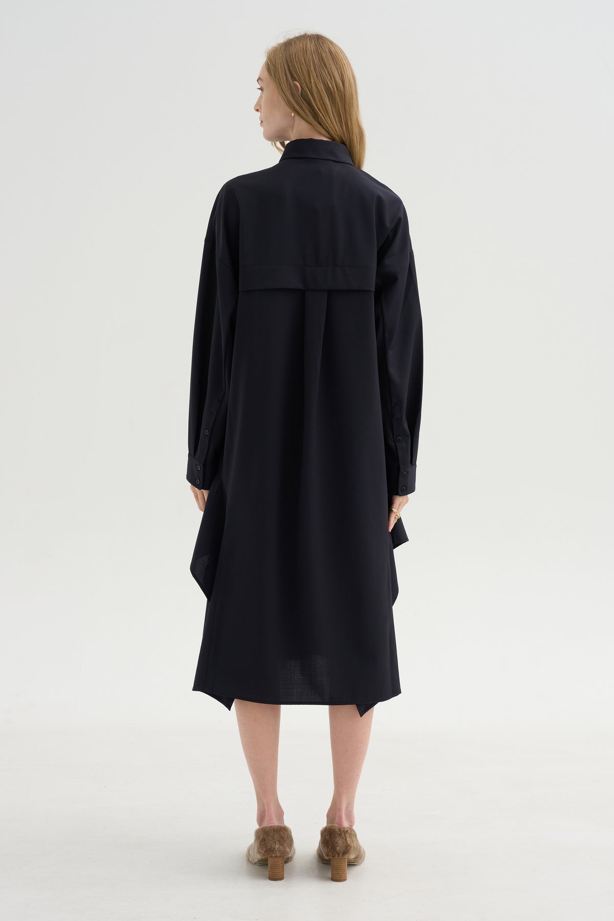 Shirtdress Tropical Wool, Navy