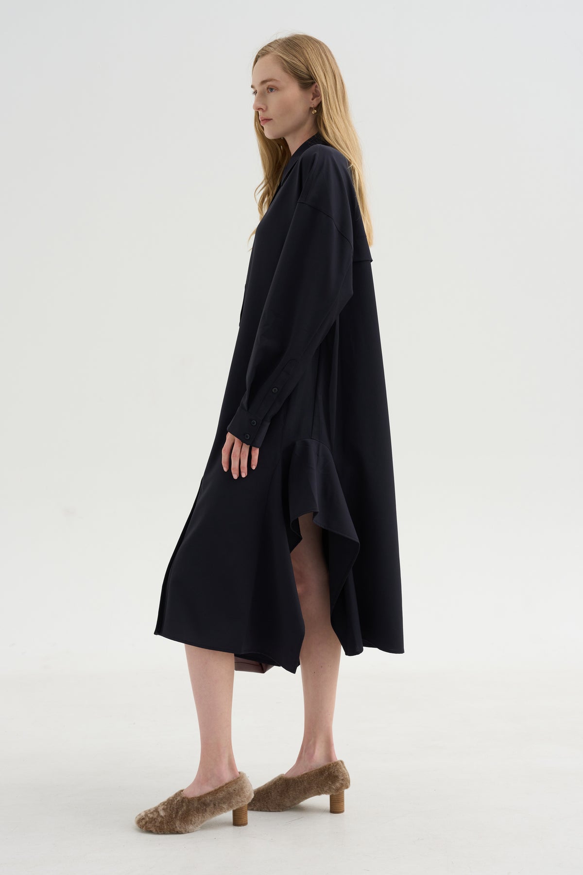 Shirtdress Tropical Wool, Navy