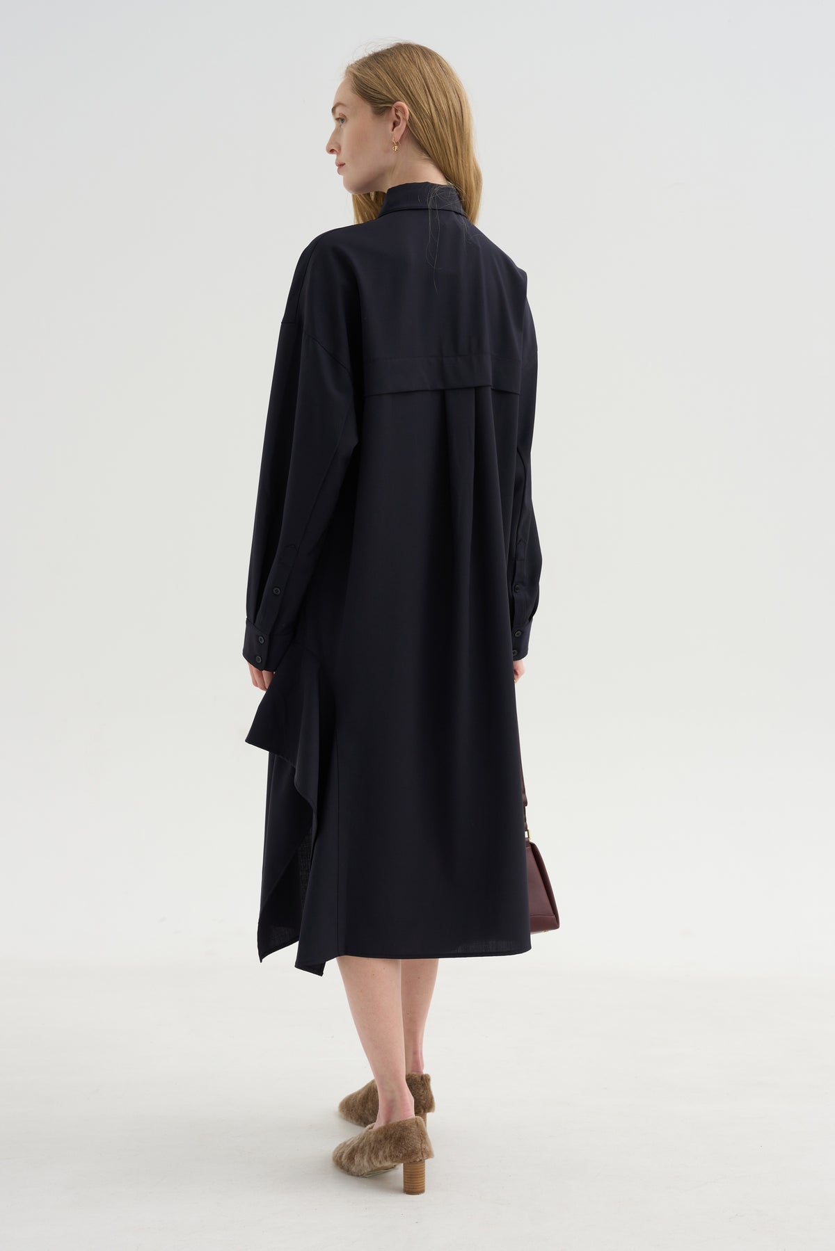 Shirtdress Tropical Wool, Navy