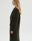 Wool Tailored Men's Midi Coat, Loden