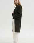 Wool Tailored Men's Midi Coat, Loden