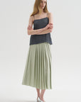 Feather Weight Pleated Pull On Skirt
