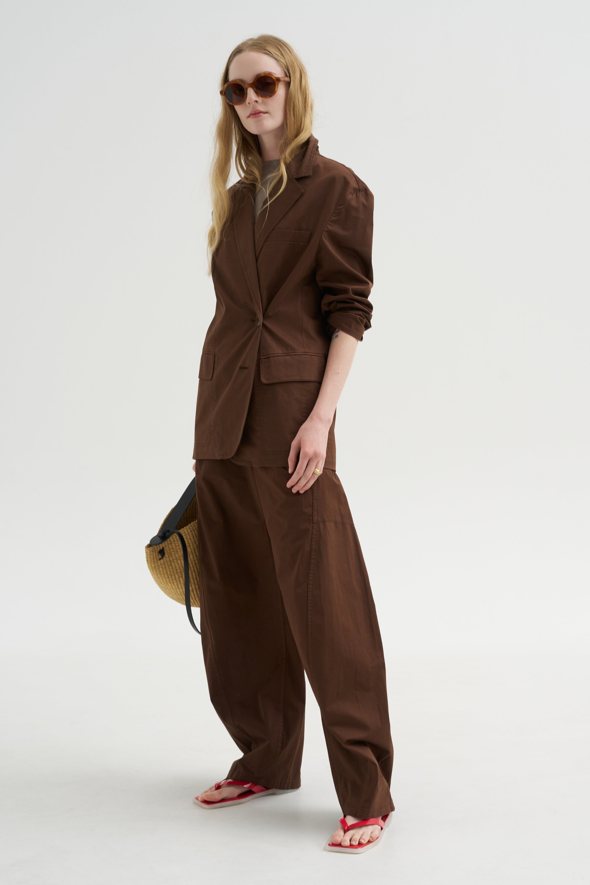 タグ付 Heve 2024AW rubber pants キャメル 36 Garment Dyed Silky Cotton Winslow Pull On Pant, Brown – Kick Pleat