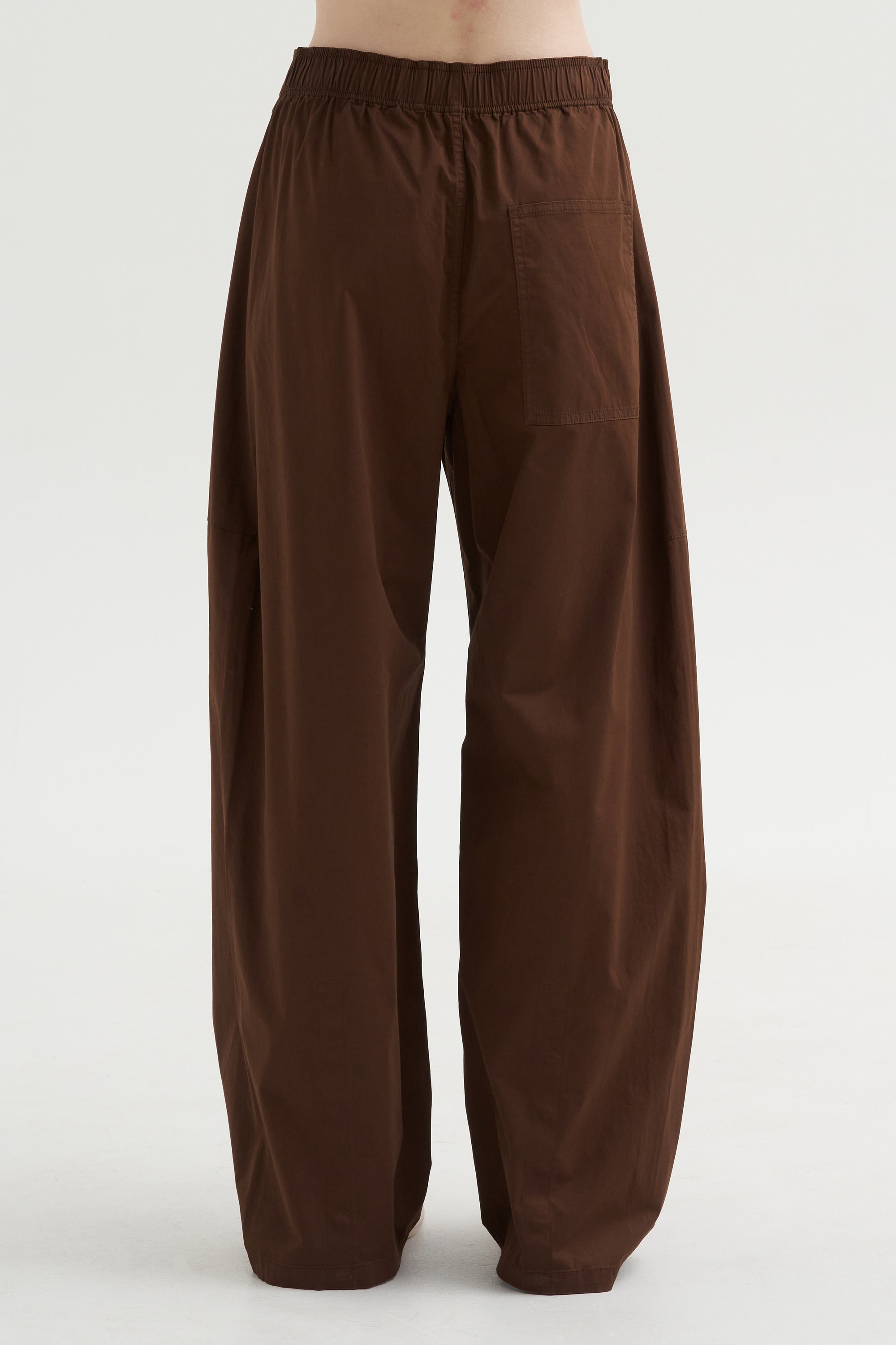 Garment Dyed Silky Cotton Winslow Pull On Pant, Brown