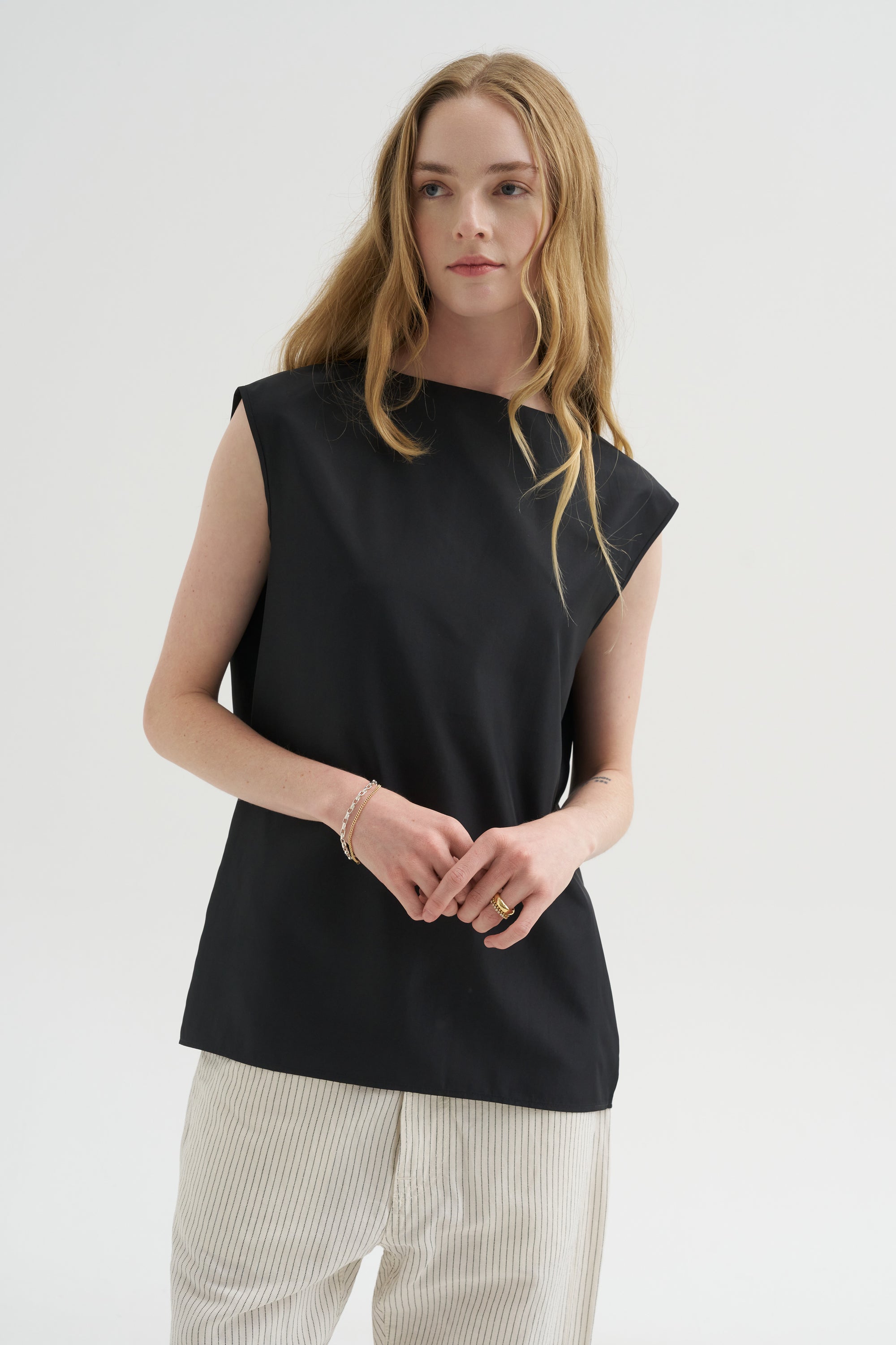 Summer Nylon Sleeveless Cocoon Top