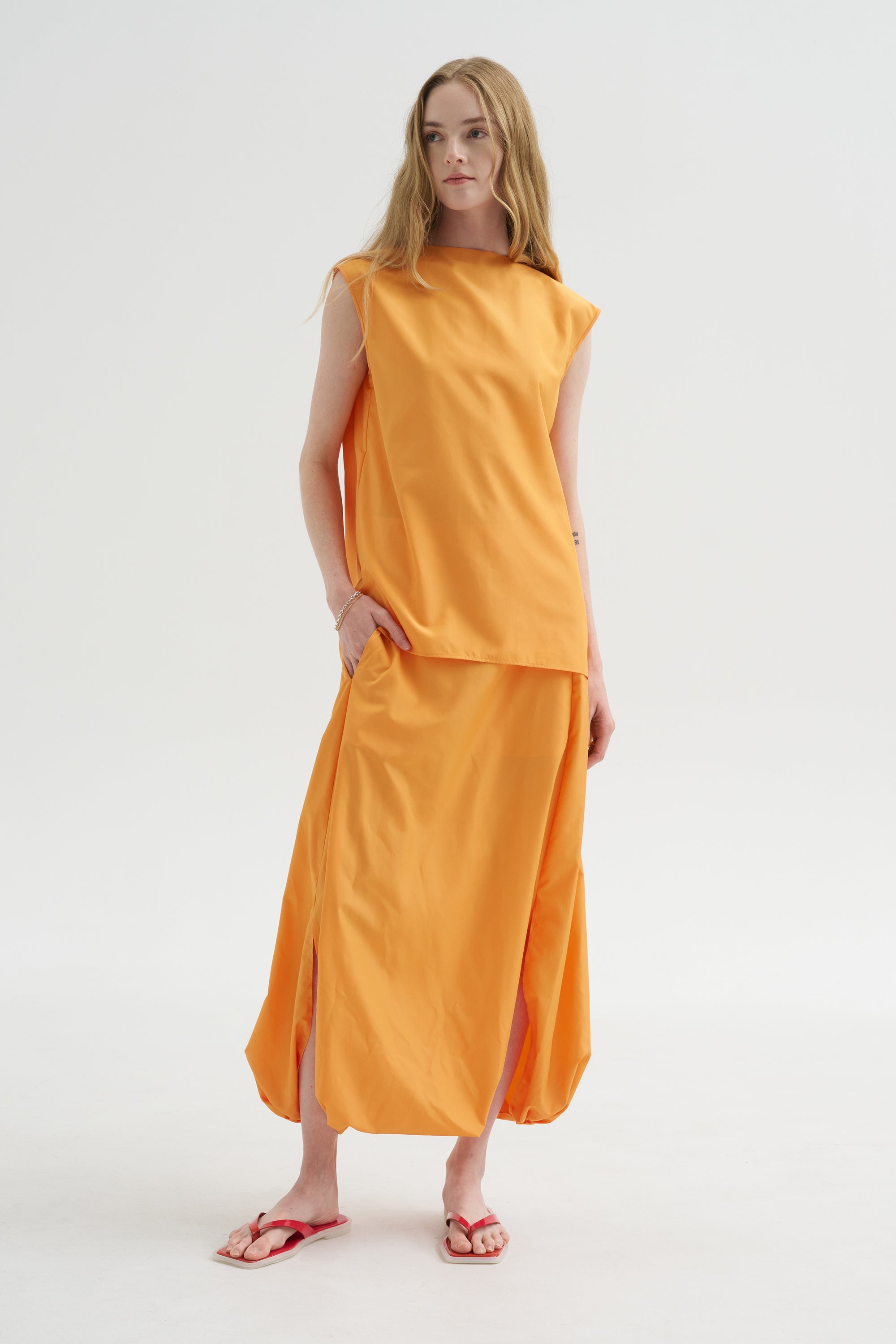 Summer Nylon Sleeveless Cocoon Top