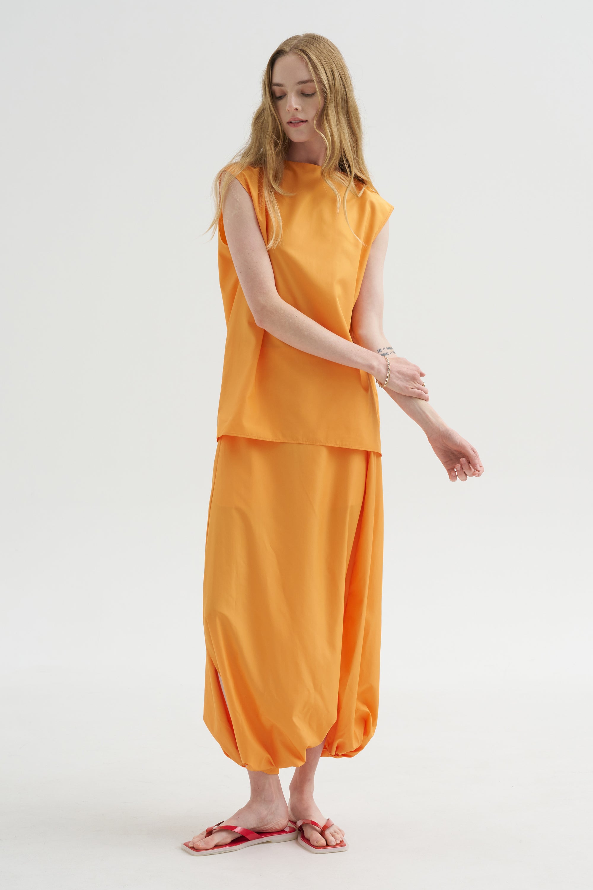 Summer Nylon Sleeveless Cocoon Top
