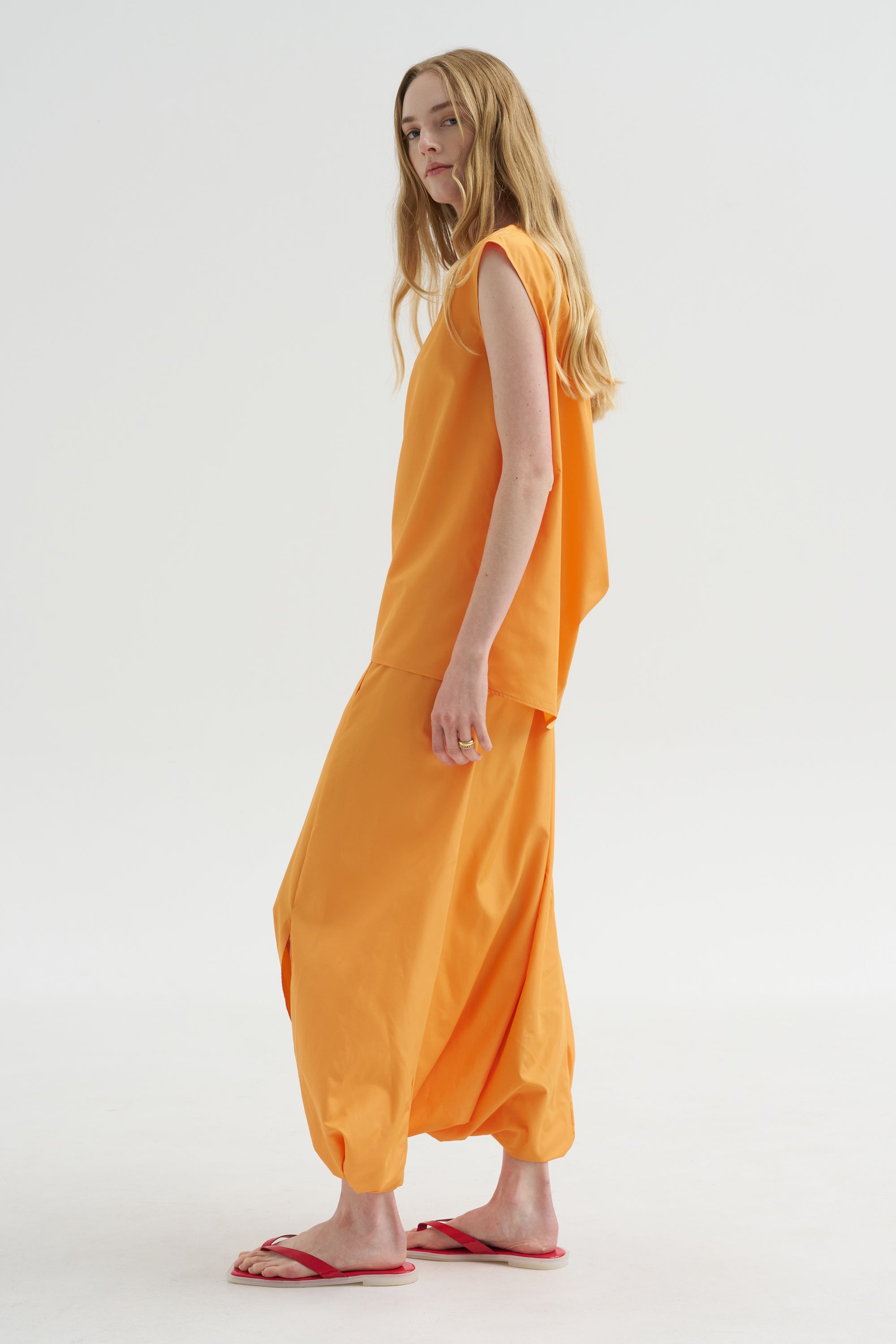 Summer Nylon Sleeveless Cocoon Top