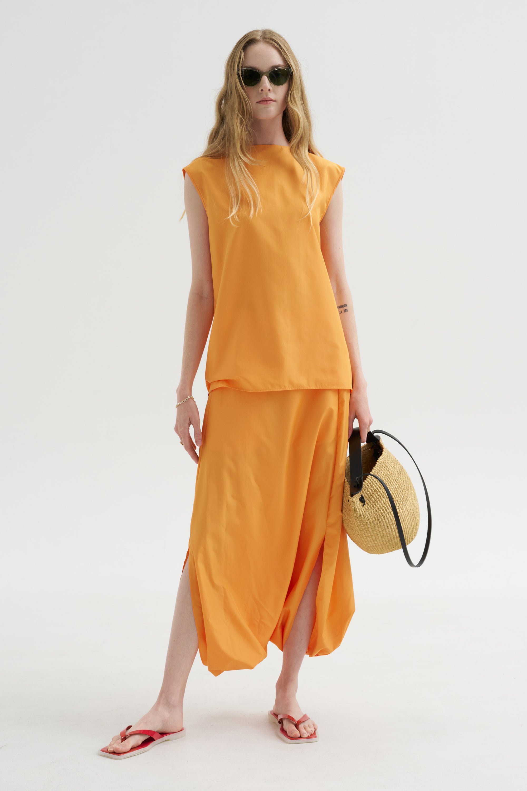 Summer Nylon Sleeveless Cocoon Top