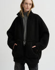 Pre-Order • Zip-Up Bomber Cozy Fleece, Black