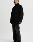 Pre-Order • Zip-Up Bomber Cozy Fleece, Black