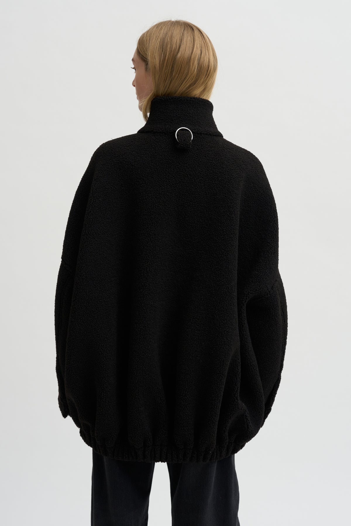 Pre-Order • Zip-Up Bomber Cozy Fleece, Black