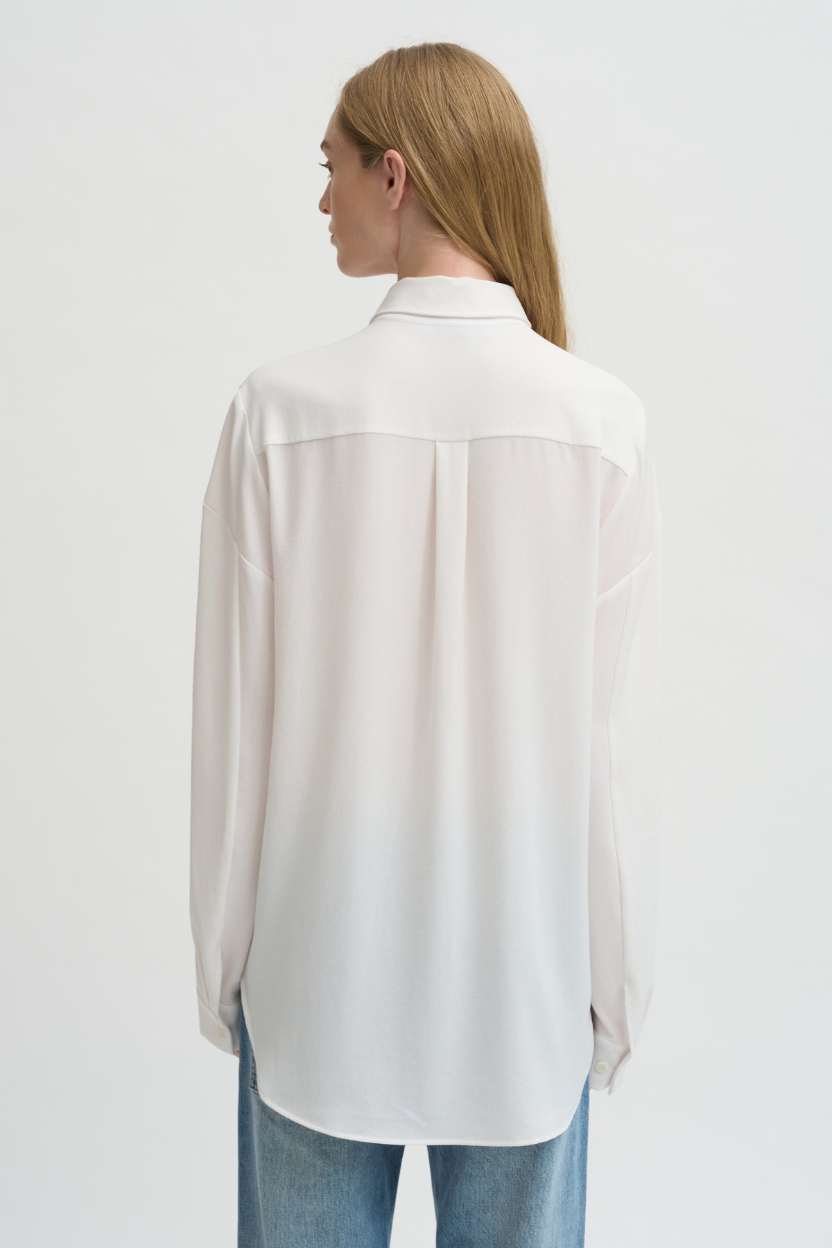 Soft Drape Hinged Shirt, Ivory