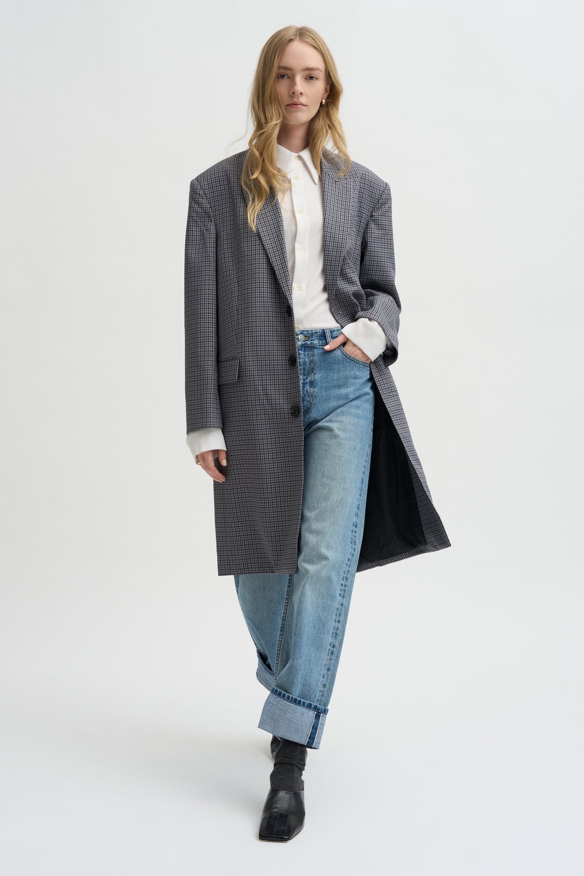 Soft Drape Hinged Shirt, Ivory
