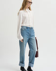 Soft Drape Hinged Shirt, Ivory