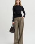 Pre-Order • Tissue Cashmere Crewneck Pullover, Black