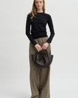 Pre-Order • Tissue Cashmere Crewneck Pullover, Black