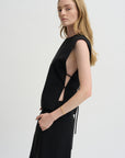 Pre-Order • Recycled Tropical Wool Bib Top, Black