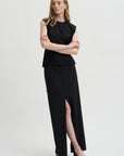 Pre-Order • Recycled Tropical Wool Bib Top, Black