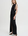 Pre-Order • Recycled Tropical Wool Bib Top, Black