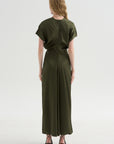 Slouch Waist Dress, Dark Green