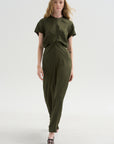 Slouch Waist Dress, Dark Green