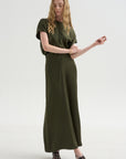 Slouch Waist Dress, Dark Green
