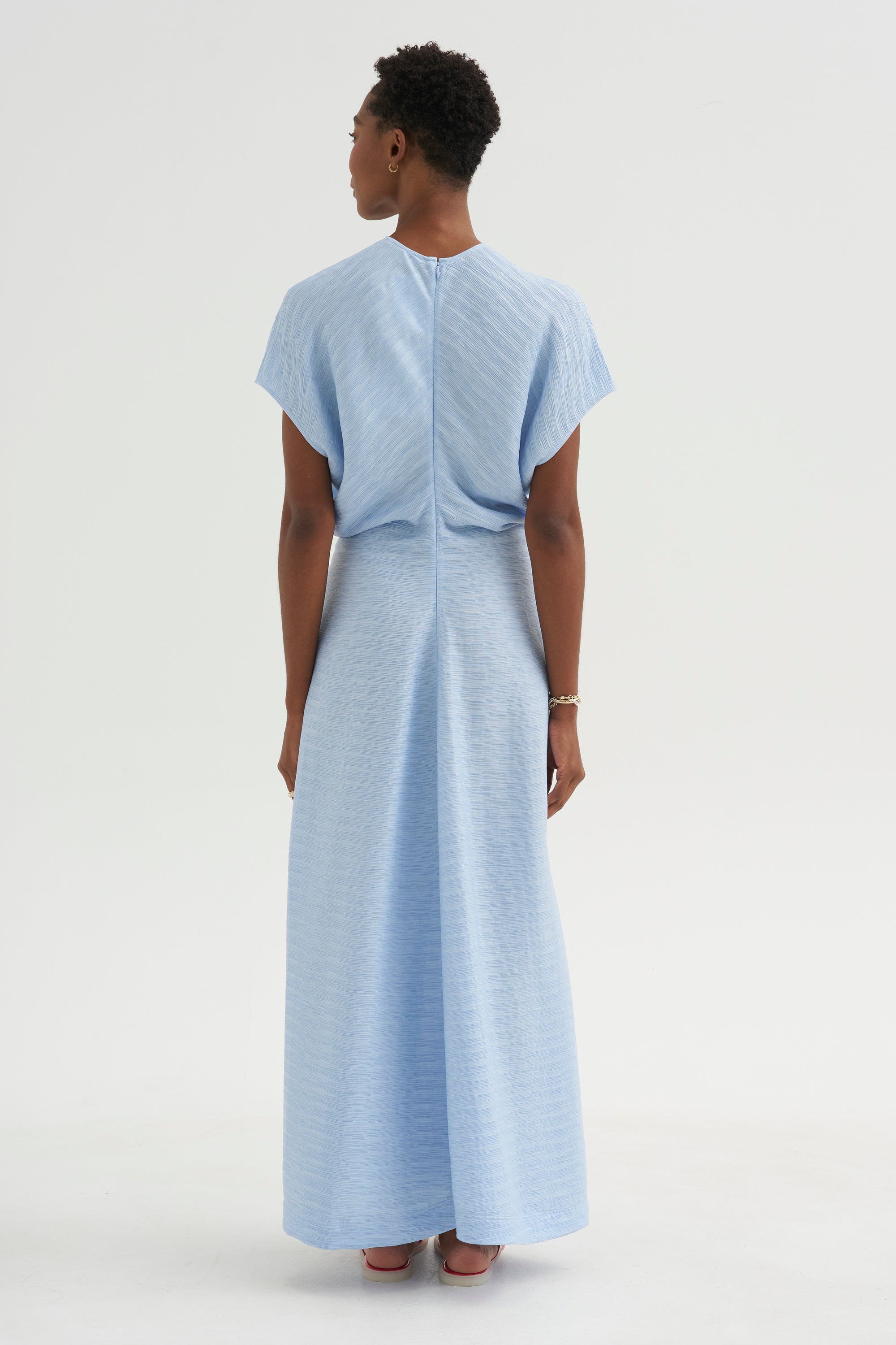 Slouch Waist Dress, Sky