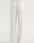 Woven Stripe Drawstring Trouser, Meringue